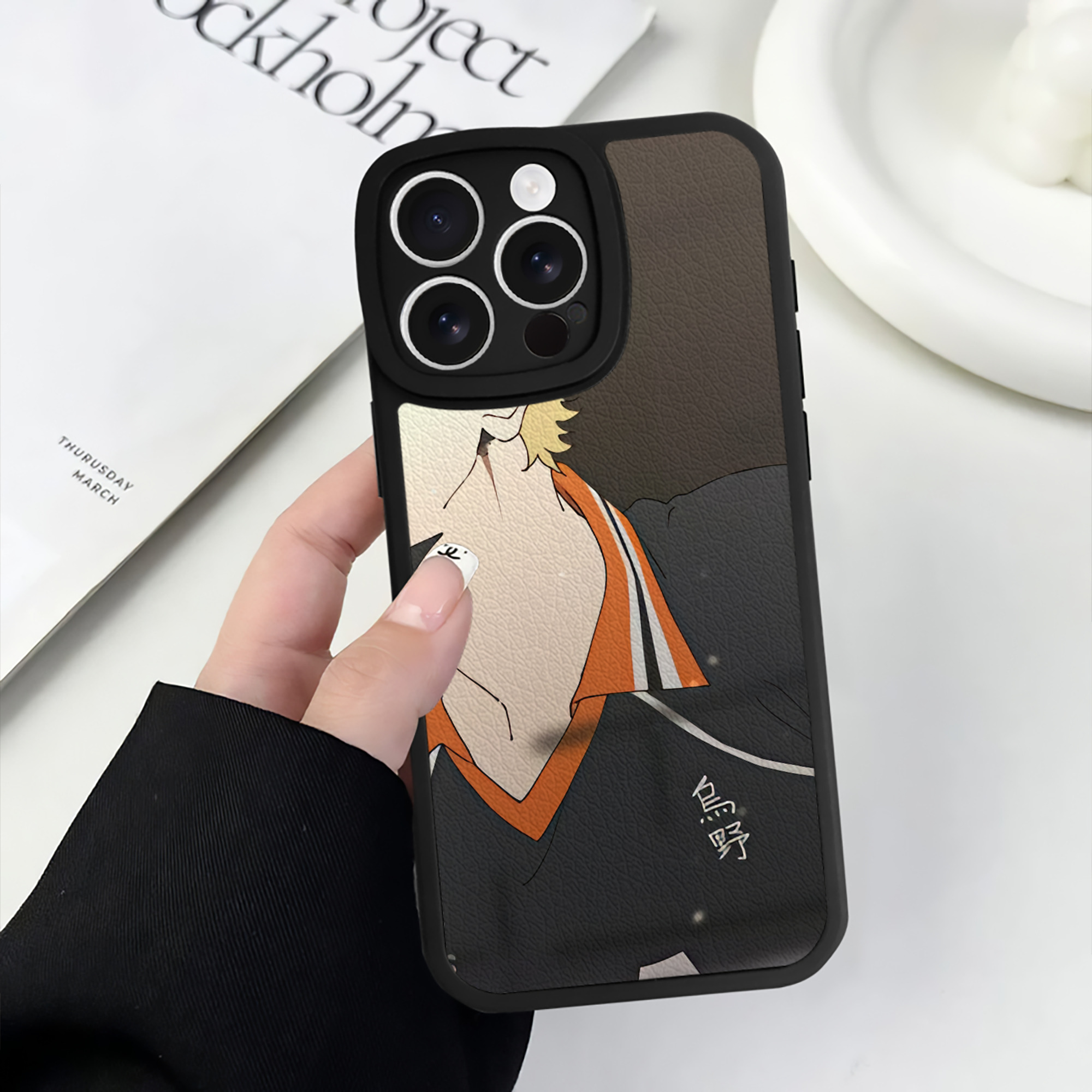 （画像用） ハイキュー!! Haikyu!! 【iPhone 16シリーズ対応】シリコンスマホケース（レザー調） 材質：シリコン